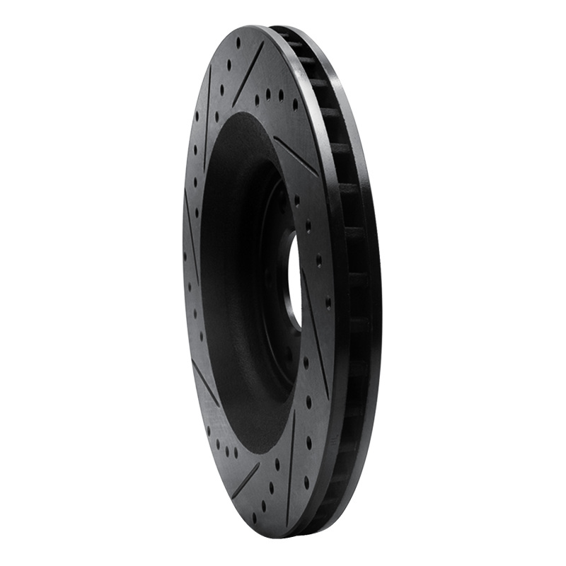 Chrysler 200 Brake Rotor (1) - Front Right - R1 Concepts - Drilled & Slotted - Black - `08-`14